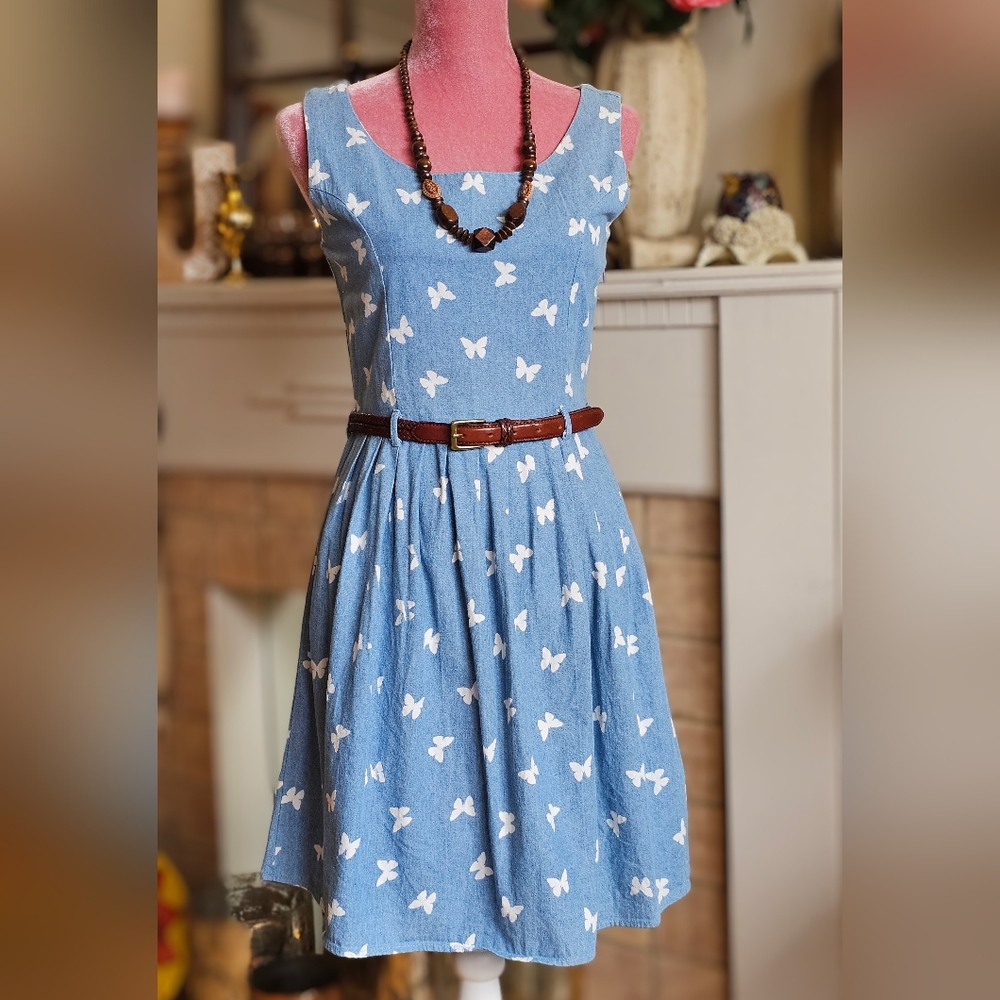 Yumi Denim Dress, Size 2/4